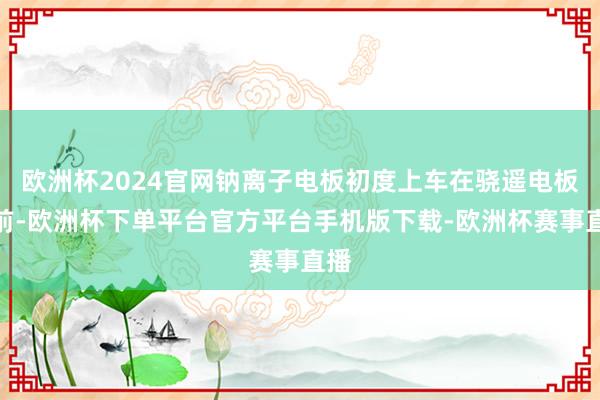 欧洲杯2024官网钠离子电板初度上车在骁遥电板之前-欧洲杯下单平台官方平台手机版下载-欧洲杯赛事直播