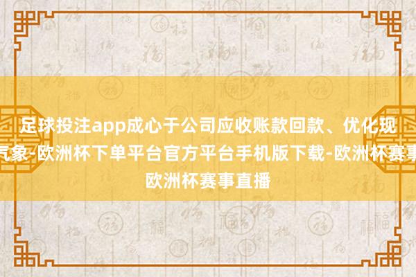 足球投注app成心于公司应收账款回款、优化现款流气象-欧洲杯下单平台官方平台手机版下载-欧洲杯赛事直播