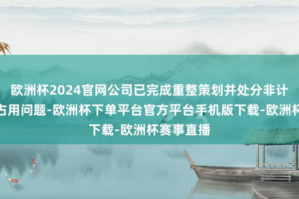 欧洲杯2024官网公司已完成重整策划并处分非计算性资金占用问题-欧洲杯下单平台官方平台手机版下载-欧洲杯赛事直播