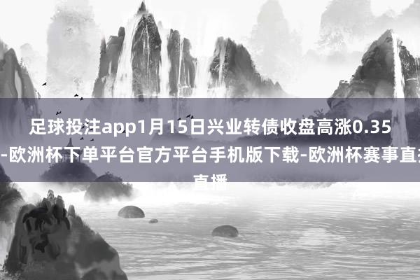 足球投注app1月15日兴业转债收盘高涨0.35%-欧洲杯下单平台官方平台手机版下载-欧洲杯赛事直播