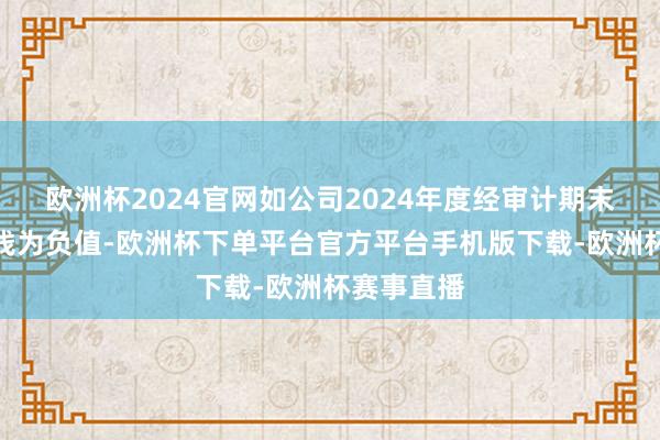 欧洲杯2024官网如公司2024年度经审计期末归母净金钱为负值-欧洲杯下单平台官方平台手机版下载-欧洲杯赛事直播