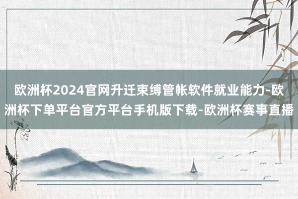 欧洲杯2024官网升迁束缚管帐软件就业能力-欧洲杯下单平台官方平台手机版下载-欧洲杯赛事直播