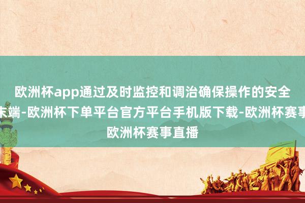 欧洲杯app通过及时监控和调治确保操作的安全性和末端-欧洲杯下单平台官方平台手机版下载-欧洲杯赛事直播