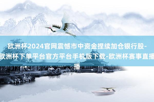 欧洲杯2024官网震憾市中资金捏续加仓银行股-欧洲杯下单平台官方平台手机版下载-欧洲杯赛事直播