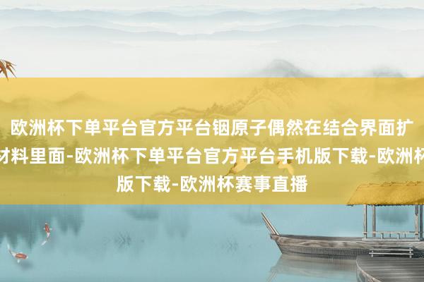 欧洲杯下单平台官方平台铟原子偶然在结合界面扩散至基底材料里面-欧洲杯下单平台官方平台手机版下载-欧洲杯赛事直播