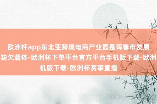 欧洲杯app东北亚跨境电商产业园是珲春市发展跨境电商的缺欠载体-欧洲杯下单平台官方平台手机版下载-欧洲杯赛事直播