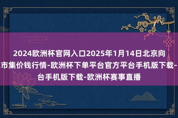 2024欧洲杯官网入口2025年1月14日北京向阳区大洋路笼统市集价钱行情-欧洲杯下单平台官方平台手机版下载-欧洲杯赛事直播