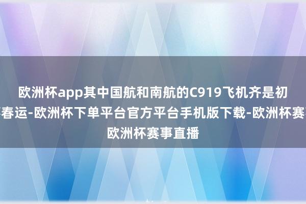 欧洲杯app其中国航和南航的C919飞机齐是初度管事春运-欧洲杯下单平台官方平台手机版下载-欧洲杯赛事直播