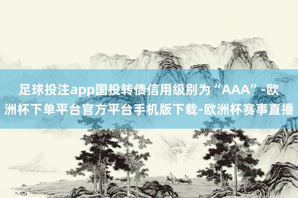 足球投注app国投转债信用级别为“AAA”-欧洲杯下单平台官方平台手机版下载-欧洲杯赛事直播
