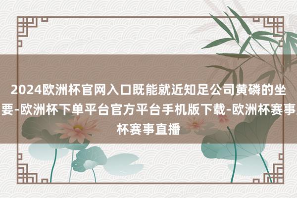 2024欧洲杯官网入口既能就近知足公司黄磷的坐褥需要-欧洲杯下单平台官方平台手机版下载-欧洲杯赛事直播