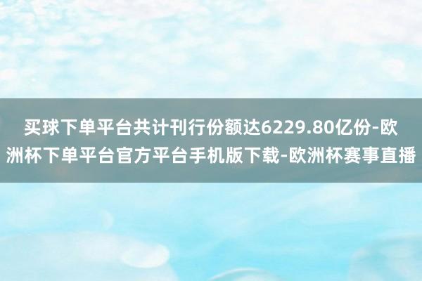 买球下单平台共计刊行份额达6229.80亿份-欧洲杯下单平台官方平台手机版下载-欧洲杯赛事直播